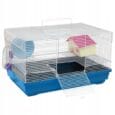 Panama Pet. Клетка для грызунов с бело-голубым дизайном. 47x30x27 см.