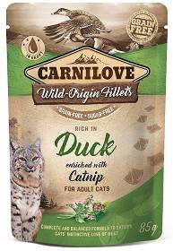 Carnilove. Влажный корм для кошек с уткой и кошачьей мятой. 85 г.