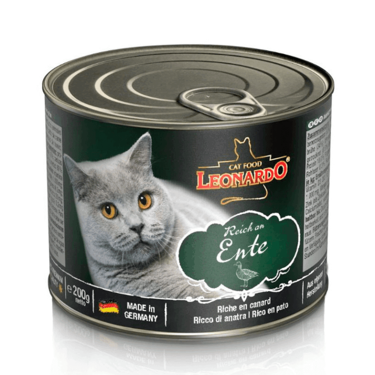 Leonardo. Влажный корм для взрослых кошек с уткой. 200 гр.