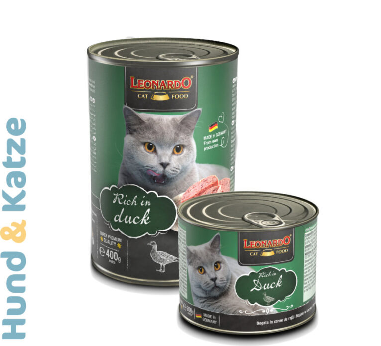Leonardo. Влажный корм для взрослых кошек с уткой. 200 гр.