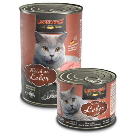 Leonardo. Влажный корм для взрослых кошек с печенью. 400 гр.