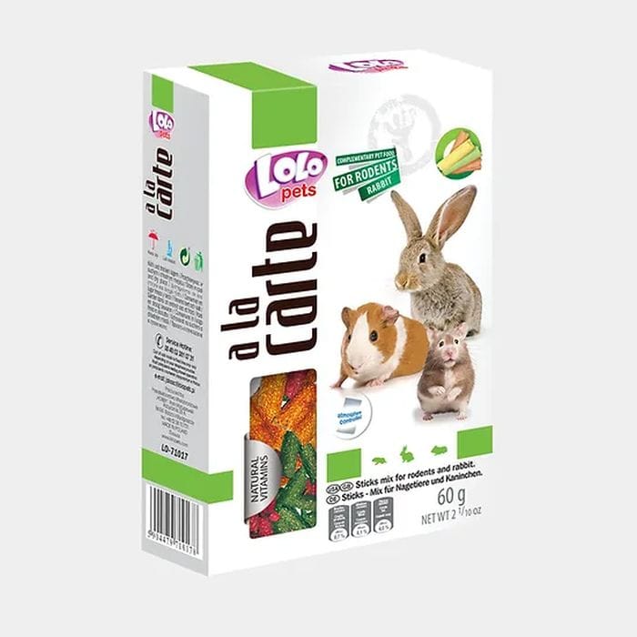 Lolo Pets. Закуска для грызунов с морковью. 60 гр.