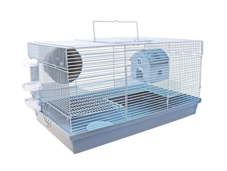 Panama Pet. Клетка для грызунов с бело-голубым дизайном. 47x30x27 см.