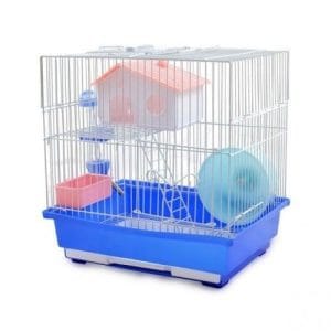 Panama Pet. Клетка для грызунов двухэтажная бело-голубая. 30x23x31 см.