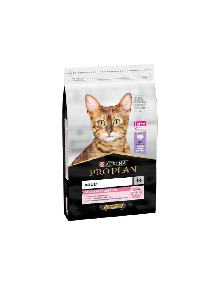 Purina Pro Plan. Сухой корм для взрослых кошек с индейкой. 400 г.