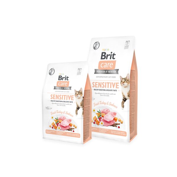 Brit Care. Сухой корм для взрослых кошек с индейкой и лососем. 7 кг.