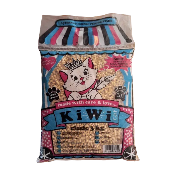KiWi Cat Clasic. Древесный гигиенический Premium наполнитель для кошачьего туалета. 10 л (3 кг)